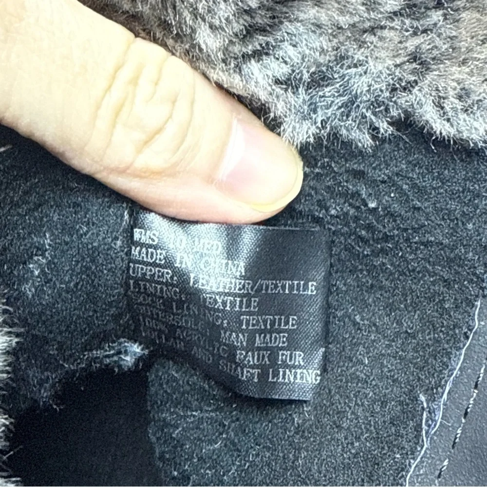 ZeroXposur Womens Irene Black Winter Boots w/ Faux Fur Trim sz 10M Outdoor Comfy